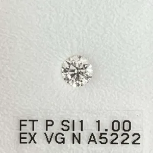 1 Carat Round Faint Pink SI1 Natural Diamond