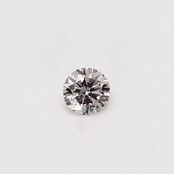 0.09 Carat Round Very Light Pink SI2 Natural Diamond
