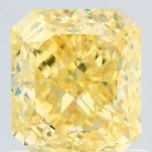 1.06 Carat Radiant Fancy Intense Yellow VVS2 Natural Diamond