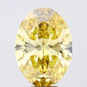 8.04 Carat Oval Fancy Vivid Yellow VS1 Lab Diamond