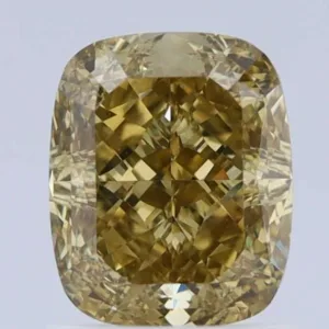 1.44 Carat Cushion Modified Fancy Dark Brown Yellow VS1 Natural Diamond