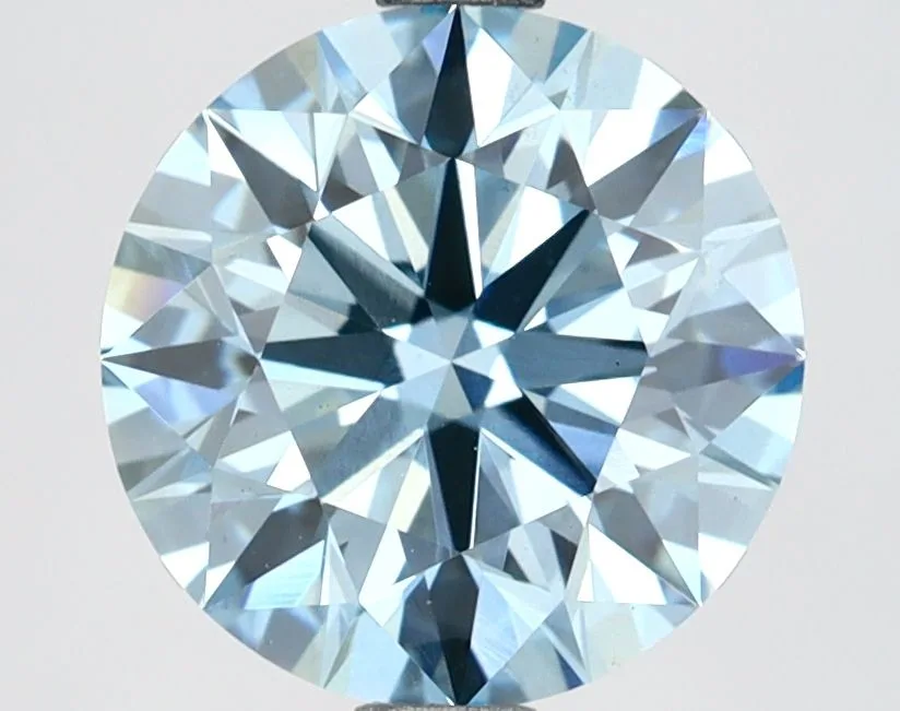 2.5 Carat Round Fancy Vivid Blue VS1 Lab Diamond 1 2.5 Carat Fancy Vivid Blue VS1 ROUND Lab Diamond