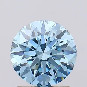 1.57 Carat Round Fancy Vivid Blue VS2 Lab Diamond