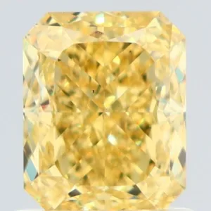 1.13 Carat Radiant Fancy Intense Yellow VS2 Natural Diamond