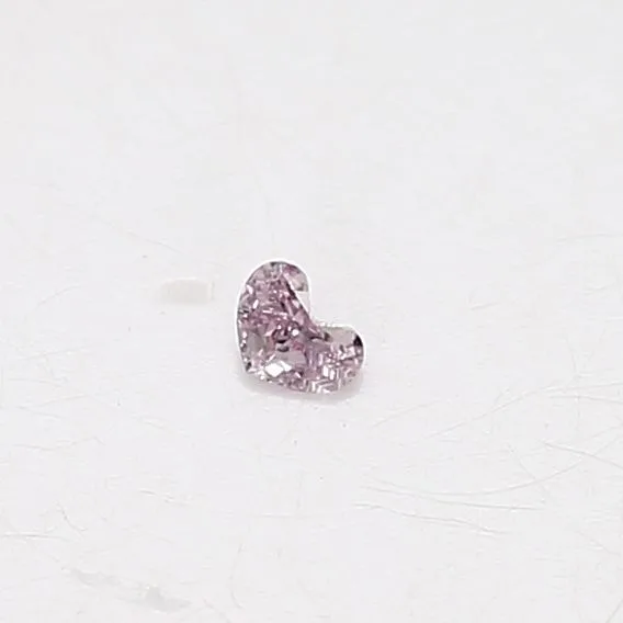 0.04 Carat Heart Fancy Light Pink Natural Diamond