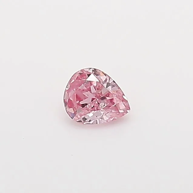 0.1 Carat Pear Fancy Vivid Pink Natural Diamond