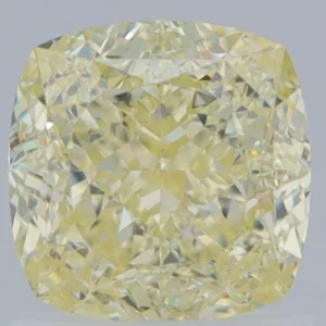 1.38 Carat Cushion Brilliant Fancy Light Yellow VVS1 Natural Diamond