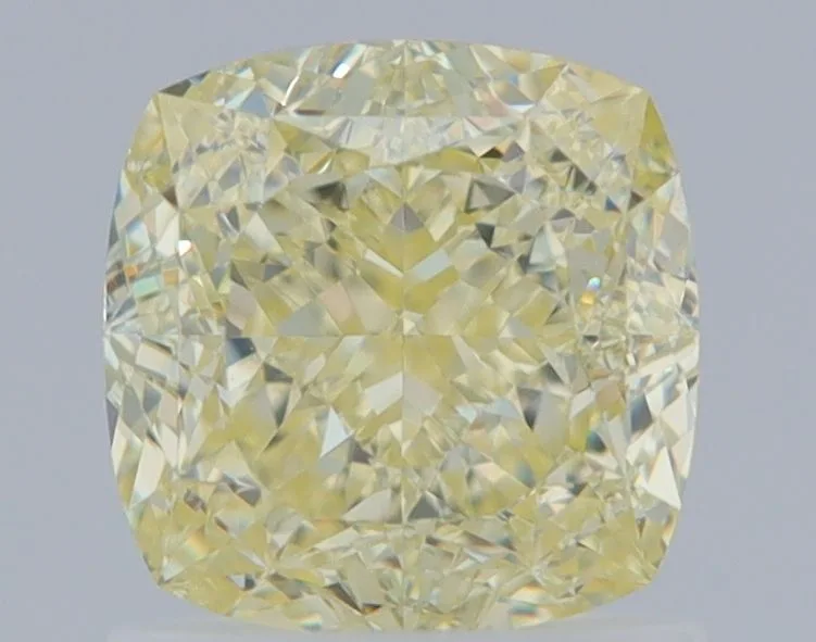 1.38 Carat Cushion Brilliant Fancy Light Yellow VVS1 Natural Diamond 1 1.38 Carat Cushion Brilliant Fancy Light Yellow VVS1 Natural Diamond