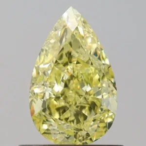 1 Carat Pear Fancy Yellow SI2 Natural Diamond