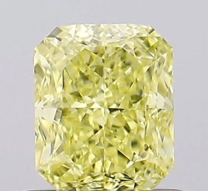 0.71 Carat Radiant Fancy Intense Yellow VVS1 Natural Diamond 1 0.71 Carat Radiant Fancy Intense Yellow VVS1 Natural Diamond