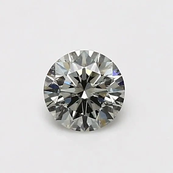 0.51 Carat Round Very Light Green Yellow SI2 Natural Diamond