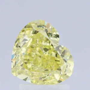 2.01 Carat Heart Fancy Intense Yellow VS2 Natural Diamond
