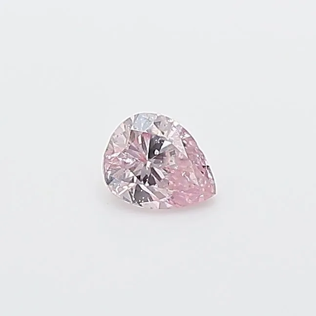 0.11 Carat Pear Fancy Intense Pink Natural Diamond