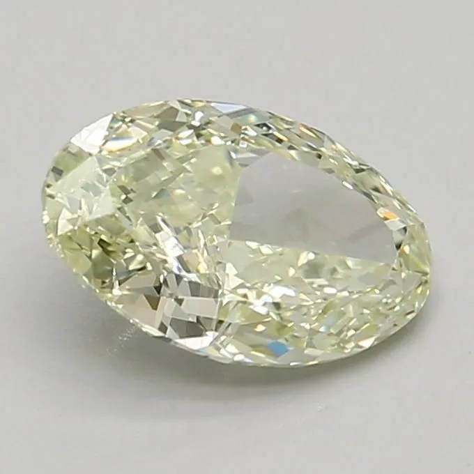 1.11 Carat Fancy Light Greenish Yellow VVS2 OVAL Lab Diamond