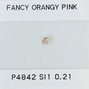 0.21 Carat Cushion Modified Fancy Pink SI1 Natural Diamond