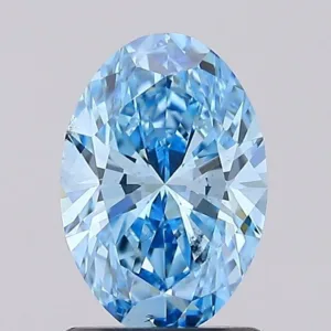 1.32 Carat Oval Fancy Vivid Blue VS2 Lab Diamond