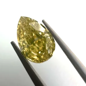 1.03 Carat Fancy Brownish Greenish Yellow VVS1 PEAR Diamond