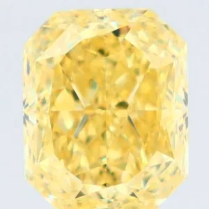 3.01 Carat Radiant Fancy Intense Yellow VS2 Natural Diamond
