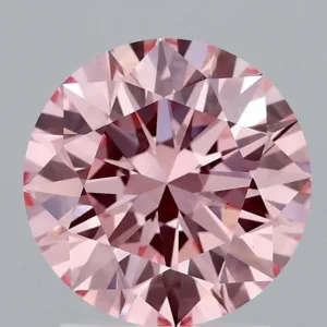 1.96 Carat Round Fancy Vivid Pink VS1 Lab Diamond