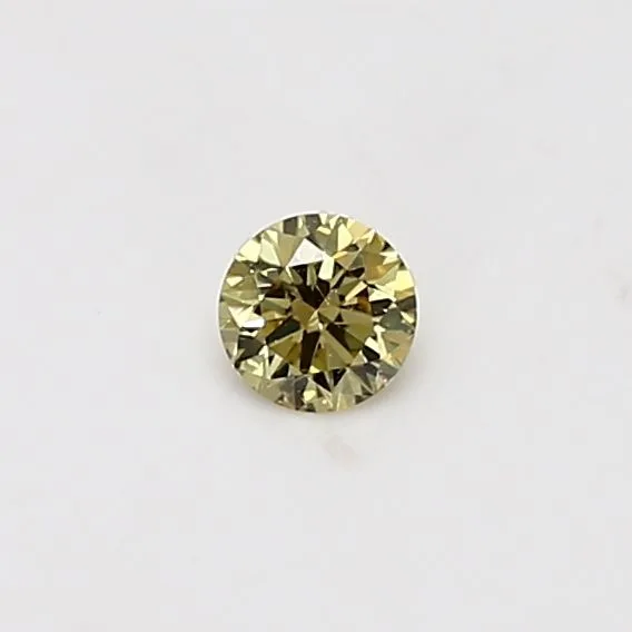 0.15 Carat Round Fancy Yellow I1 Natural Diamond