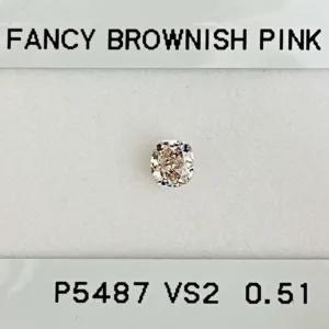 0.51 Carat Cushion Brilliant Fancy Pink VS2 Natural Diamond