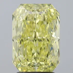 3.28 Carat Radiant Fancy Intense Yellow VS2 Natural Diamond