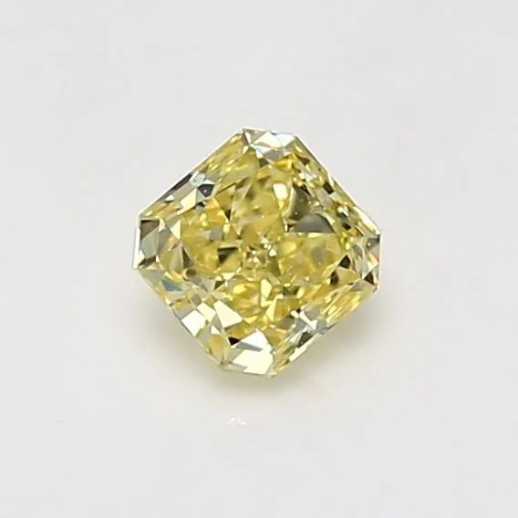 0.56 Carat Radiant Fancy Intense Yellow SI1 Natural Diamond