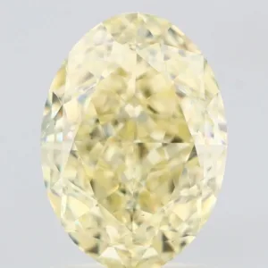 2 Carat Oval Fancy Light Yellow VS2 Natural Diamond