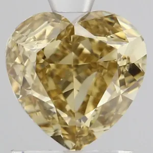 1.38 Carat Heart Fancy Deep Yellow VS2 Natural Diamond