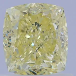 1.01 Carat Cushion Brilliant Fancy Yellow VS2 Natural Diamond