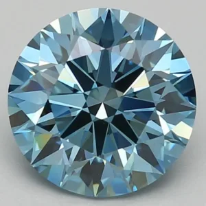 2.35 Carat Round Fancy Vivid Blue VS2 Lab Diamond