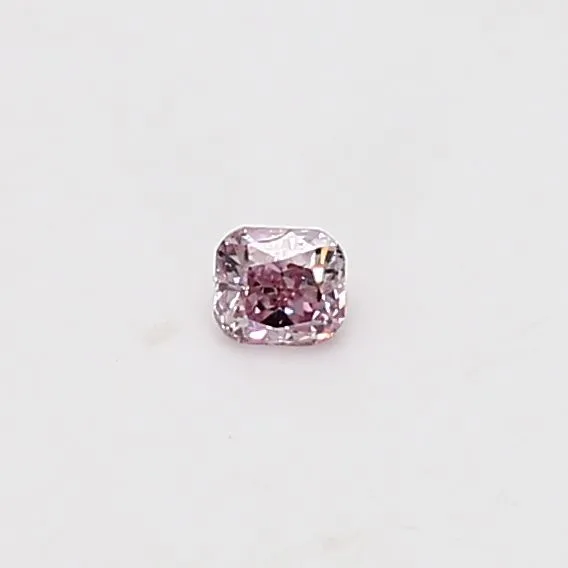 0.08 Carat Cushion Brilliant Fancy Intense Pink Natural Diamond