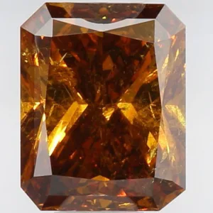 1.01 Carat Radiant Fancy Deep Orange Brown Natural Diamond