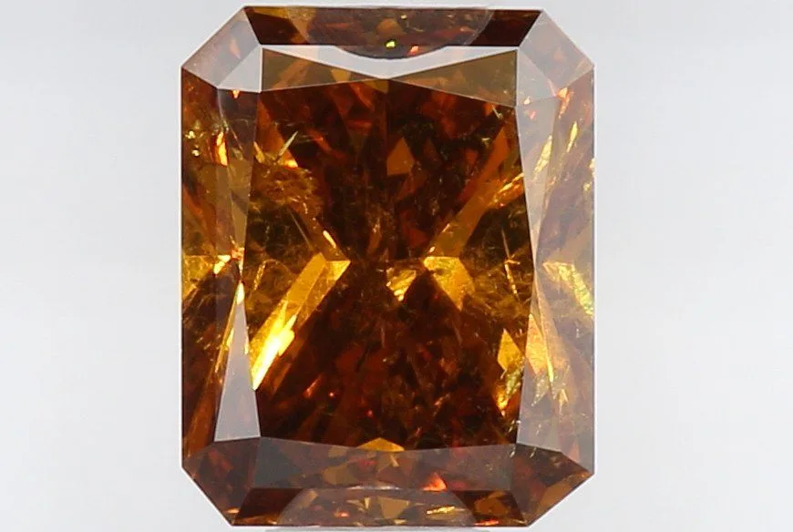 1.01 Carat Radiant Fancy Deep Orange Brown Natural Diamond 1 1.01 Carat Radiant Fancy Deep Orange Brown Natural Diamond