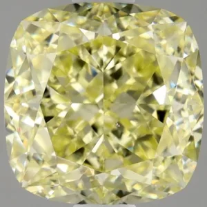 1.62 Carat Cushion Modified Fancy Yellow VS2 Natural Diamond