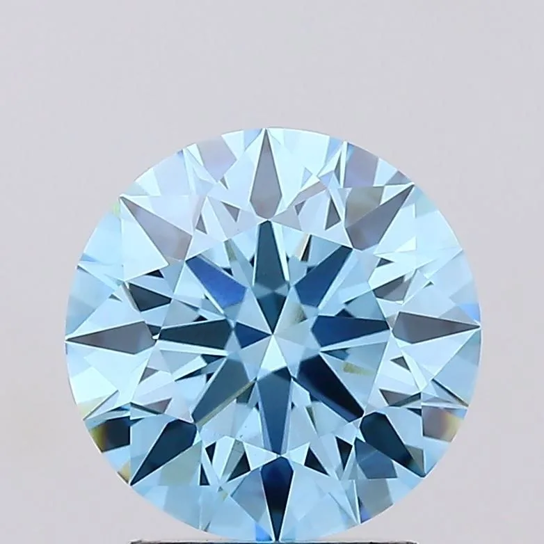 2.04 Carat Round Fancy Vivid Blue VS1 Lab Diamond