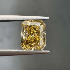 2.16 Carat Radiant Fancy Dark Yellow VS1 Natural Diamond