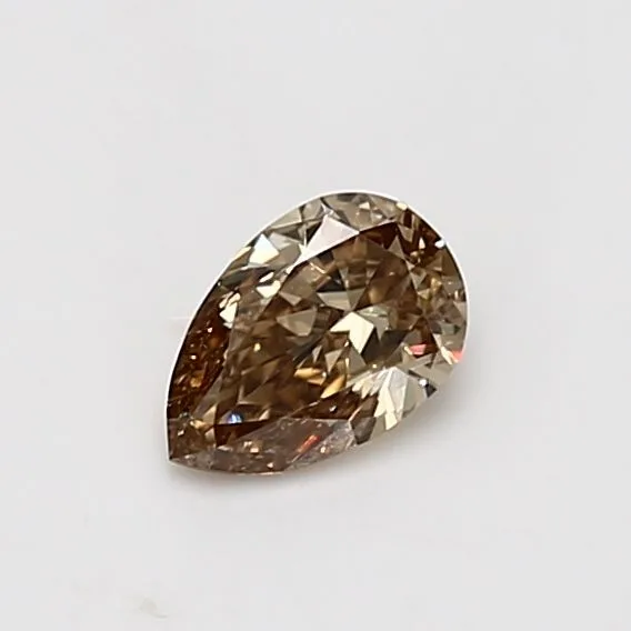 0.43 Carat Pear Fancy Brown SI1 Natural Diamond