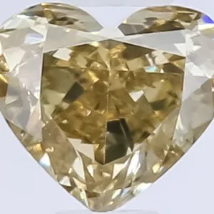 0.37 Carat Heart Fancy Brown Yellow Natural Diamond