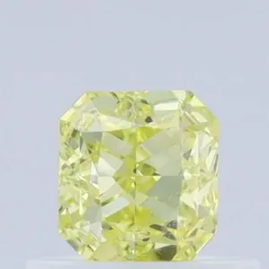 0.5 Carat Radiant Fancy Intense Yellow VS1 Natural Diamond