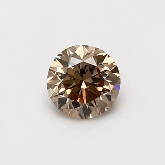 0.5 Carat Round Fancy Light Brown SI1 Natural Diamond