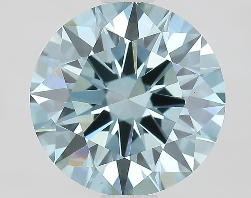 1.51 Carat Round Fancy Vivid Blue VVS2 Lab Diamond 1 1.51 Carat Round Fancy Vivid Blue VVS2 Lab Diamond