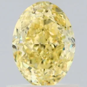 1 Carat Oval Fancy Yellow VS2 Natural Diamond