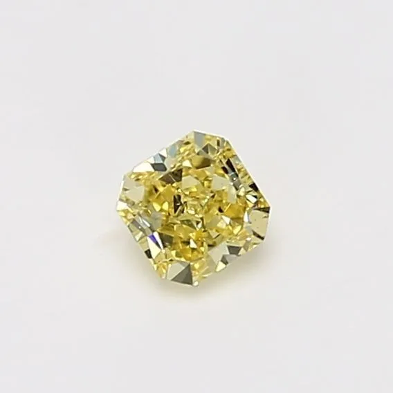 0.3 Carat Radiant Fancy Intense Yellow SI1 Natural Diamond