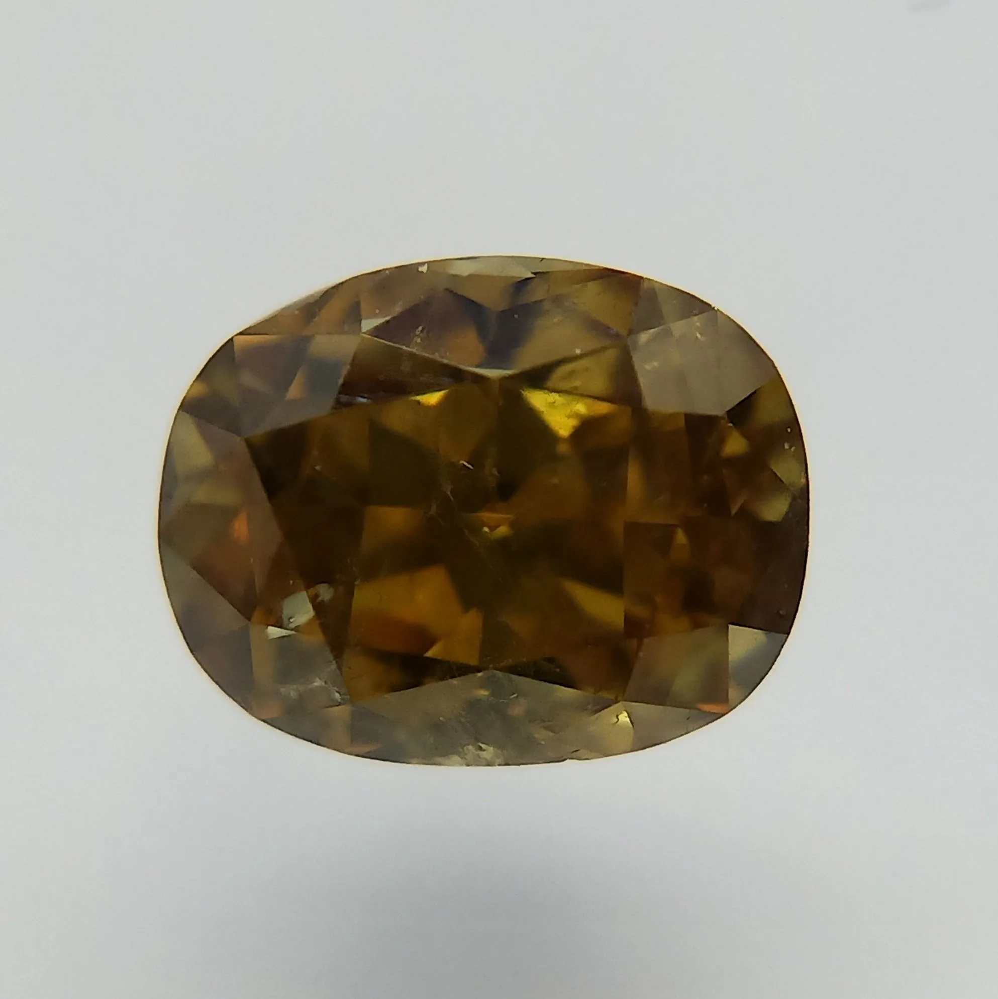 0.38 Carat Cushion Modified Fancy Deep Brown I1 Natural Diamond