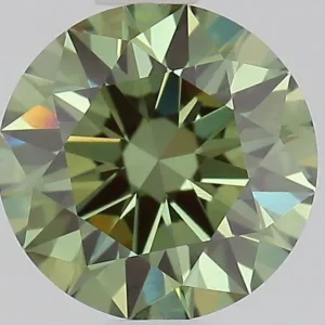 1.08 Carat Fancy Vivid Green VVS2 ROUND Lab Diamond
