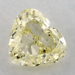 1 Carat Heart Fancy Light Yellow SI2 Natural Diamond