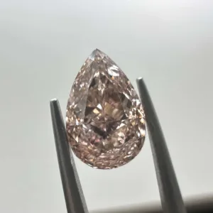 1.22 Carat Pear Fancy Pink Brown I1 Natural Diamond