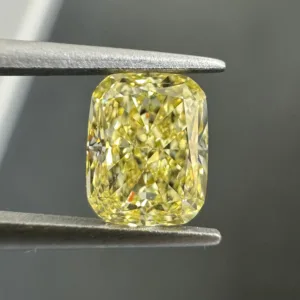 1.2 Carat Cushion Brilliant Fancy Yellow VVS2 Natural Diamond