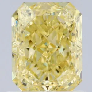 1.02 Carat Radiant Fancy Yellow VVS2 Natural Diamond